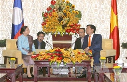 Lãnh đạo Thành phố Hồ Chí Minh tiếp Chủ tịch Quốc hội Lào